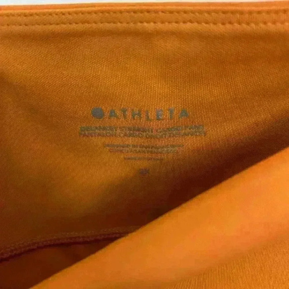 Athleta High-Waisted Flare Cargo Pants in Terracotta Orange Athleisure Style - Picture 6 of 9